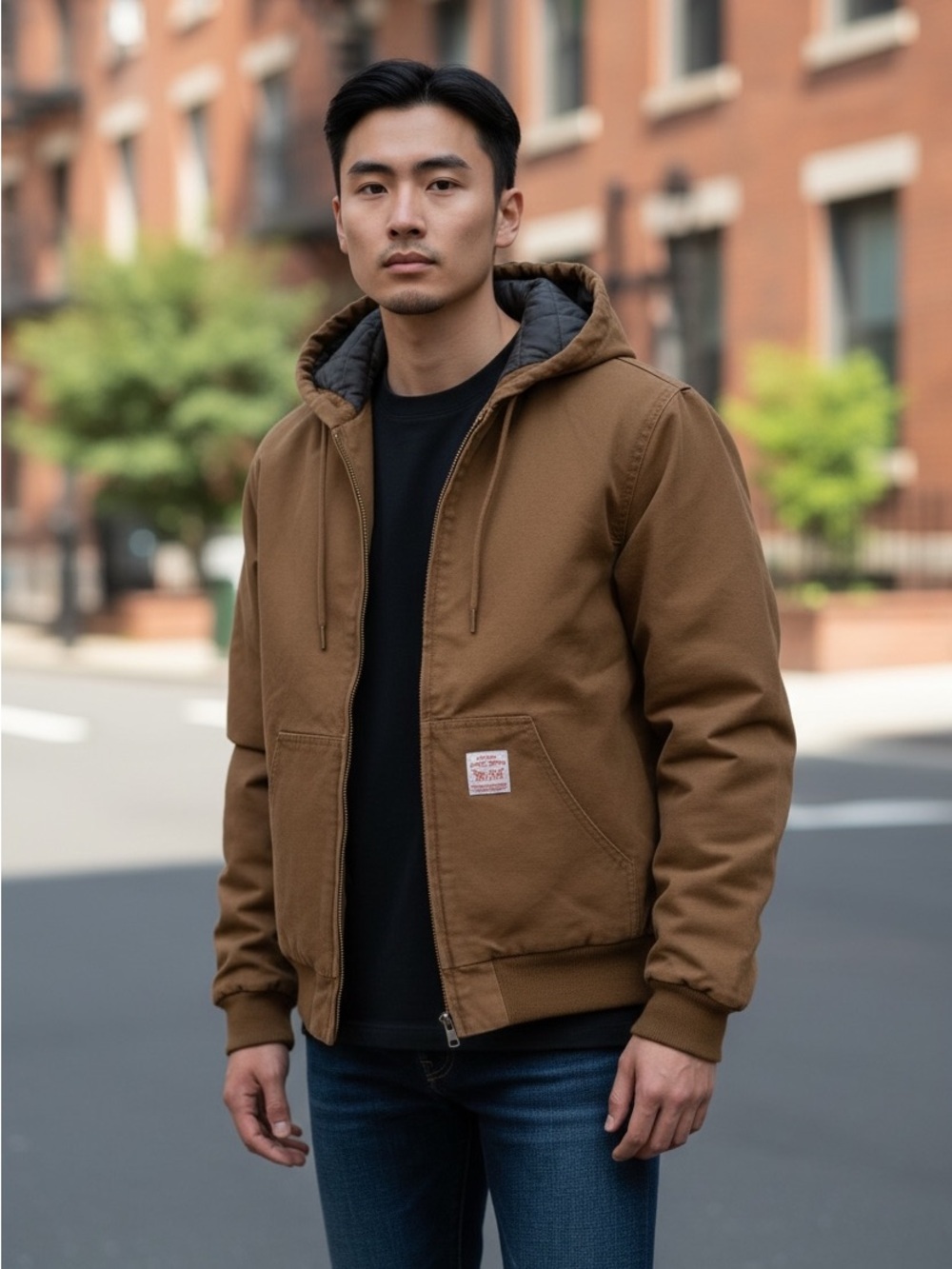 Men's Levi's American Worker Lined Full Zip Hooded Jacket - Small